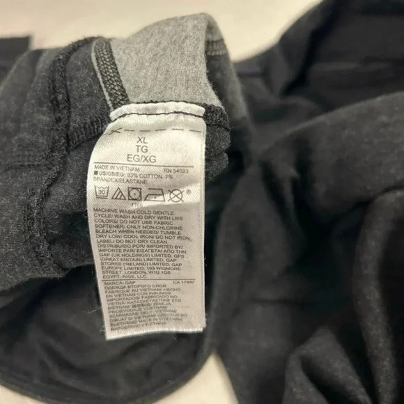 Gap Fit Performance Cotton Grey Leggings With Stripe Size XL - Picture 4 of 4